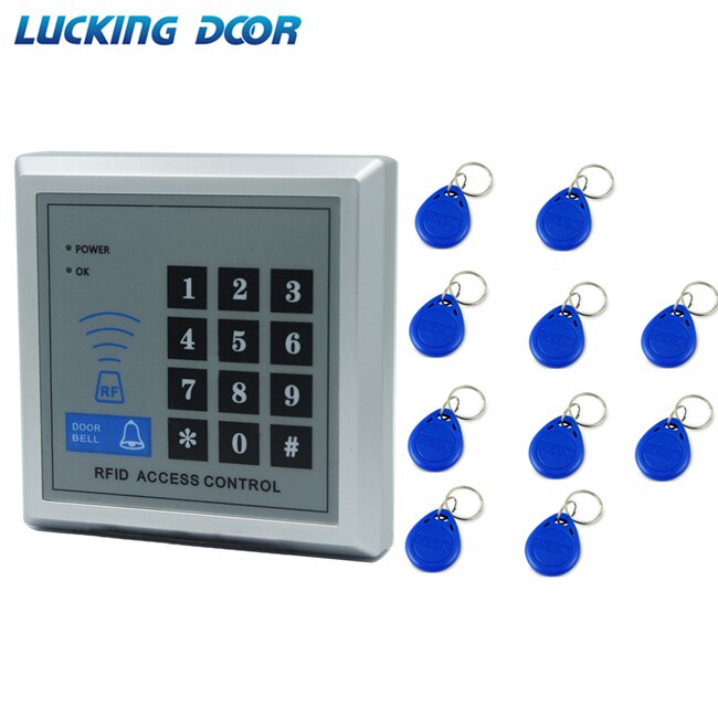 LUCKING DOOR 125Khz RFID Proximity Entry Door Lock RFID Access Control System Device Machine Security: x2 and 10 Keys