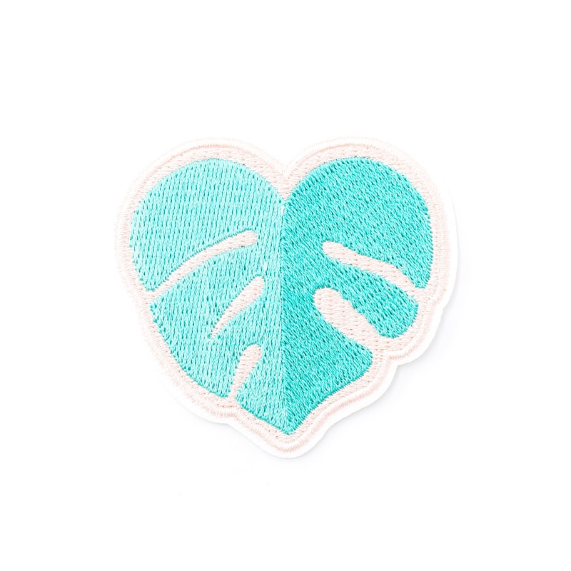 Blad Maat: 6.1X5.8Cm Doek Ijzer Op Patch Badge Geborduurde Badges Abstract Kids Patches Voor Kleding Stickers 0111