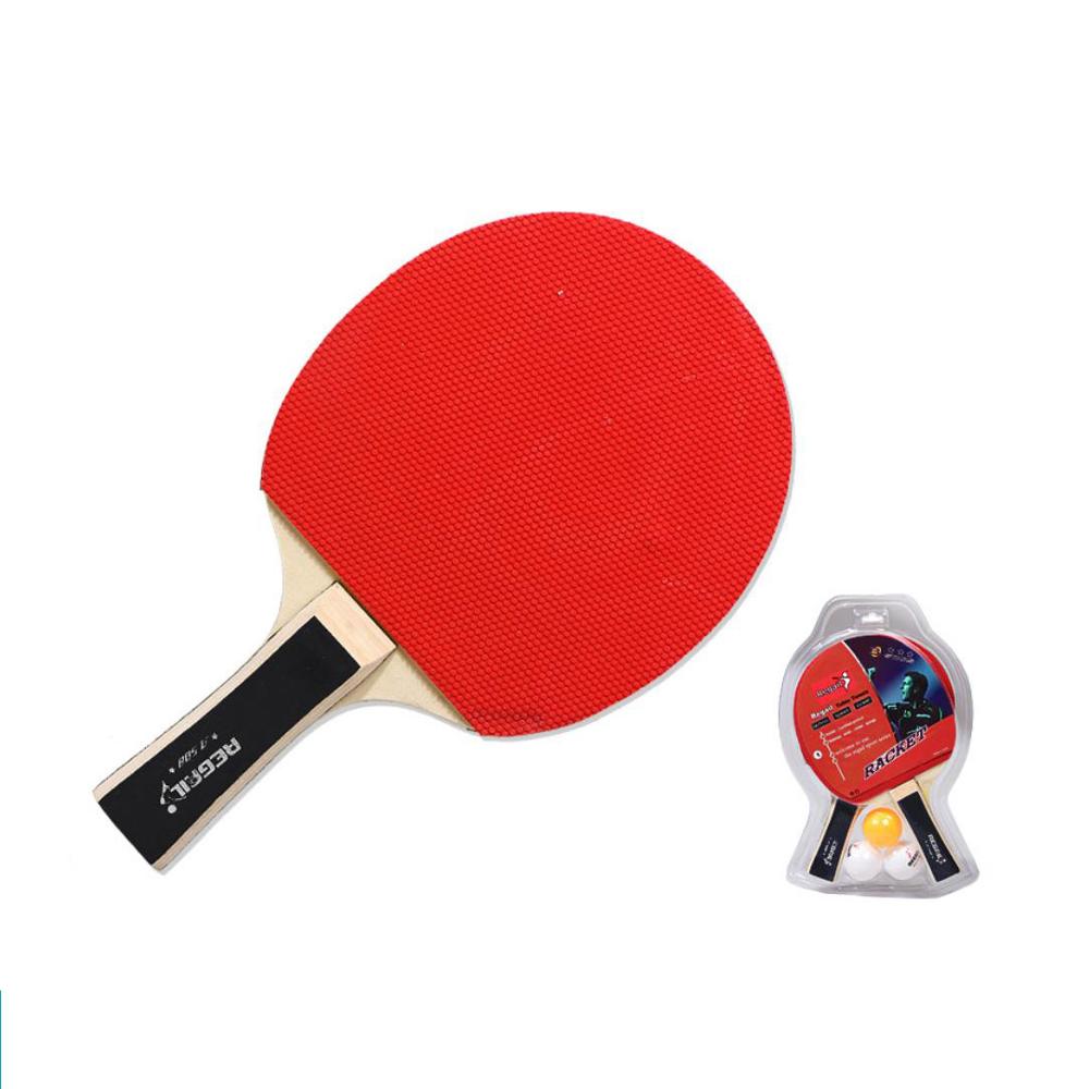 2 stuks Professionele Tafeltennis Rackets Ping Pong Paddle Training Bat Set met 3 Ballen