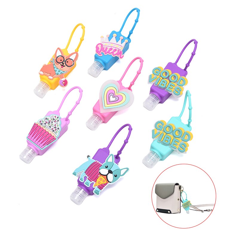 1 st silikon mini handsprit resebärbar säker gelhållare engångs ingen ren tvål dispenser hand gel hållare för barn