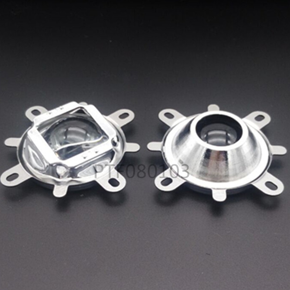 Led haute puissance 10W 20W 30W 50W 100W, lentille 44mm avec réflecteur + support, 1 pièce