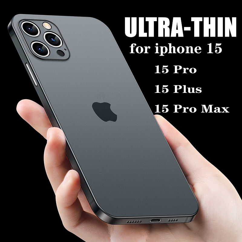 Coque Ultra fine de 0.3MM pour iphone 15 Pro Max, Fundas pour iphone15 Plus 15Pro Max, coque arrière en PP très fine, en Stock