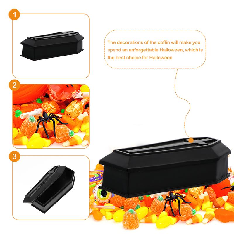 Halloween noir cercueil ornement maison hantée accessoire Prank accessoire cercueil décor cercueil ornement pour maison hantée fête