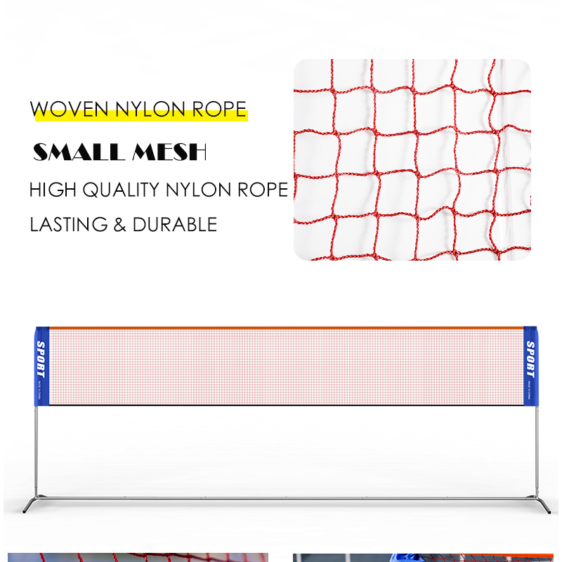 3-6M Portable Standard Badminton Net Badminton Training Square Mesh Tennis Badminton Square Net Shuttlecock Network