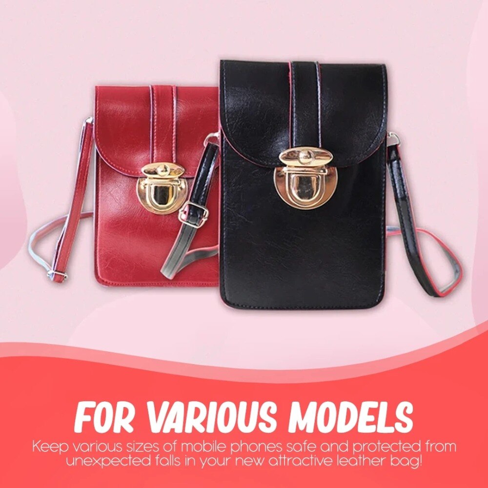 touchable PU Leather Change Bag Wallet Touches Screen Mobile Phone Women bag