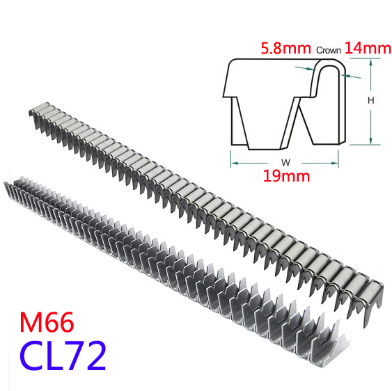 100Stck Luft Clinch Clip Waffen Frühling Werkzeuge M66 M45 M46 CL-14 16 72 Matratze NäGel Haustier Hund GeflüGel KäFeige fischernetz Befestigung Heftklammern: CL72 Pro M66