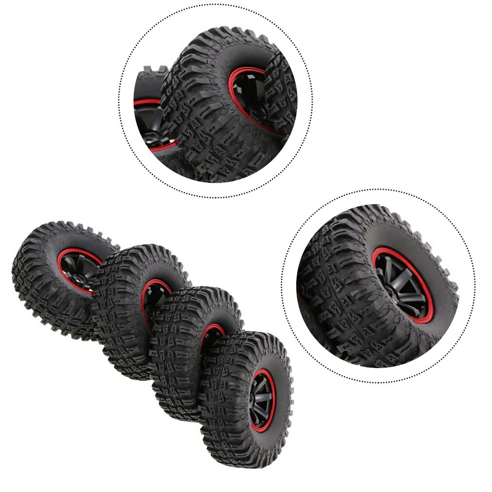 4Pcs Klimmen Auto Off-Road Velg En Banden Voor 1/10 Monster Truck Racing Rc Auto Accessoires Component