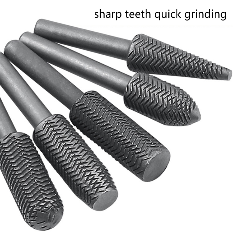 5 Pcs Woodworking Twist Drill Bits Wood Carving File Rasp Drill Bits Electrical Tools Woodworking Rasp Rotating Embossed 85WC