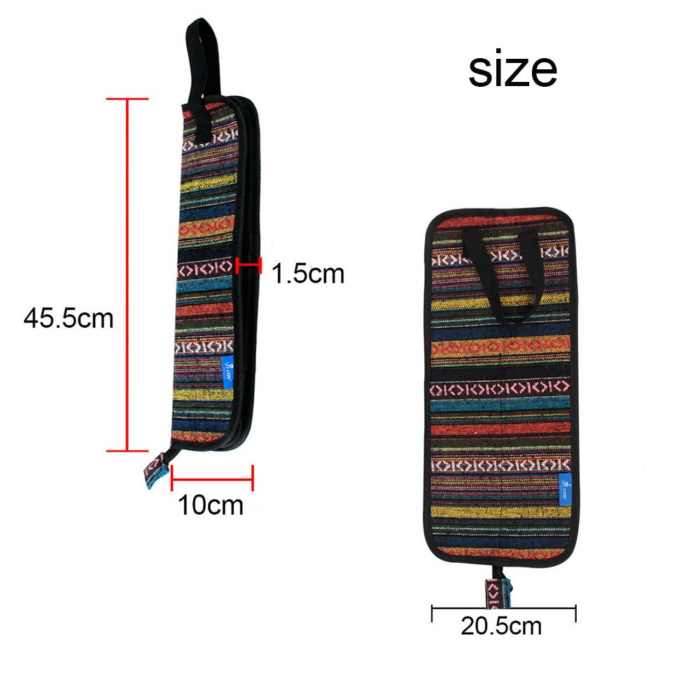 Special National Style Drum Stick Drumsticks Mallet Bag Case Cotton Material With Hanging Hooks