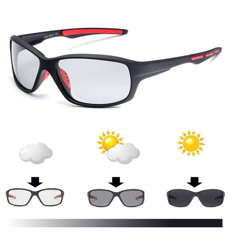 Gafas de ciclismo polarizadas fotocrómicas para deportes al aire libre de Color-lente cambiante MTB gafas de sol de bicicleta de montar en pesca gafas AC0255