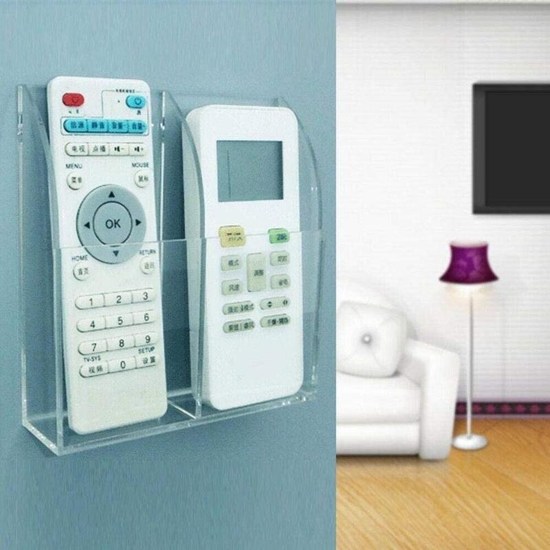 Afstandsbediening Houder Wall Mount Acryl Organizer Box Houder Voor Thuis Hotle 1/2/3Case Transparante Tv afstandsbediening Houder