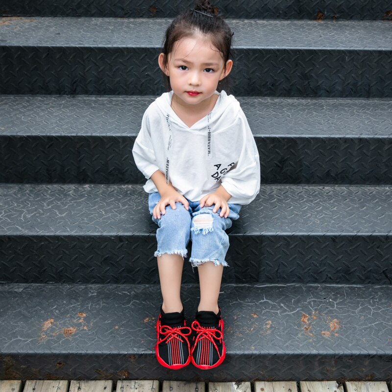 Håndlavede slip on drenge sko børn mesh sko drenge sneakers piger sneakers afslappet sport børn sko chaussure