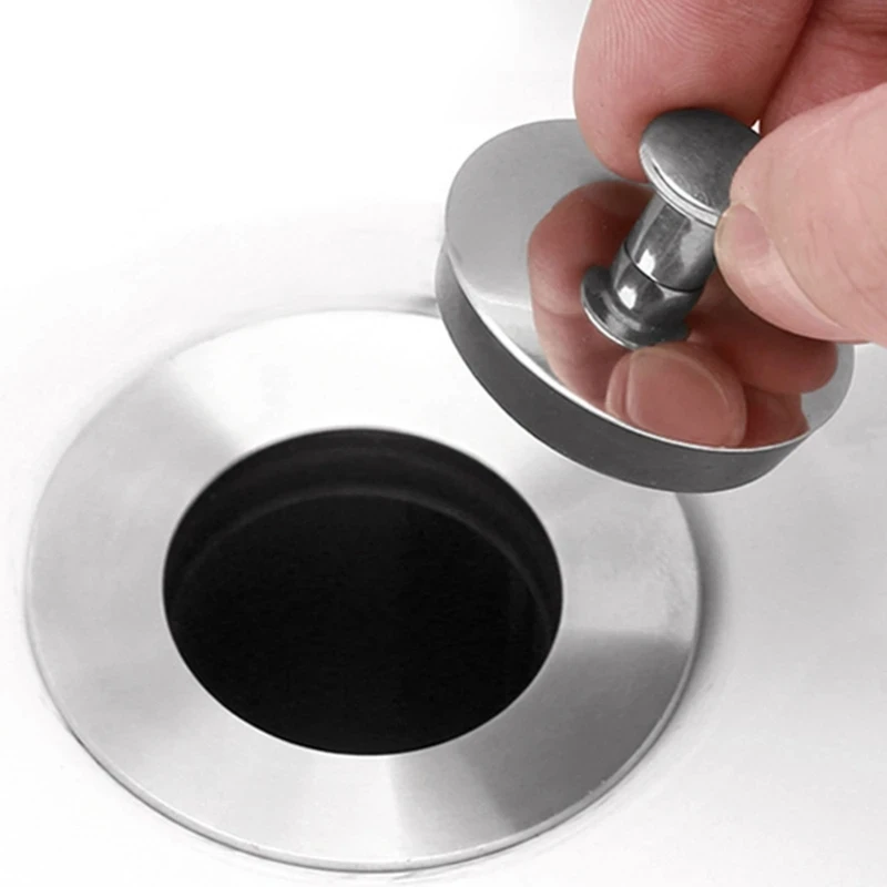 Bouchon d'évier universel en acier inoxydable, bouchon pour canalisation de baignoire, lavabo, bouchons d'eau pour salle de bains et cuisine, 3/1 pièces