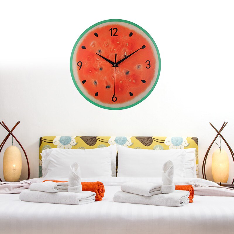Fruit Digital Clock Modern Silent Digital Decorative Wall Clock for Home Living Roon Office Wall Decor