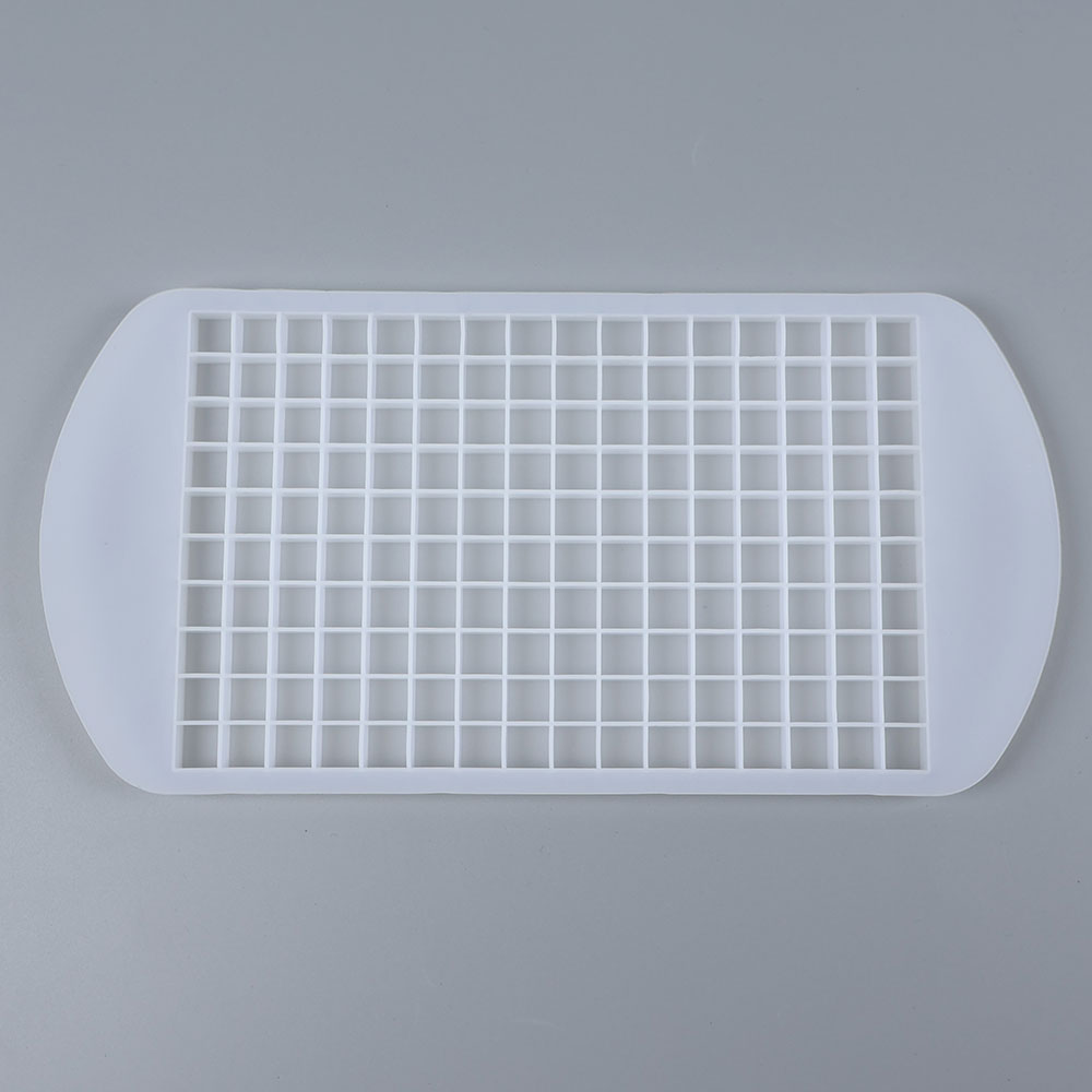 160 Grid Mini Silicone Ice Tray Ice Cubes Foldable Ice Mold Ice Breaker Ice Grid Tray Small Square Mold Ice Maker Silicone Mold: Pink