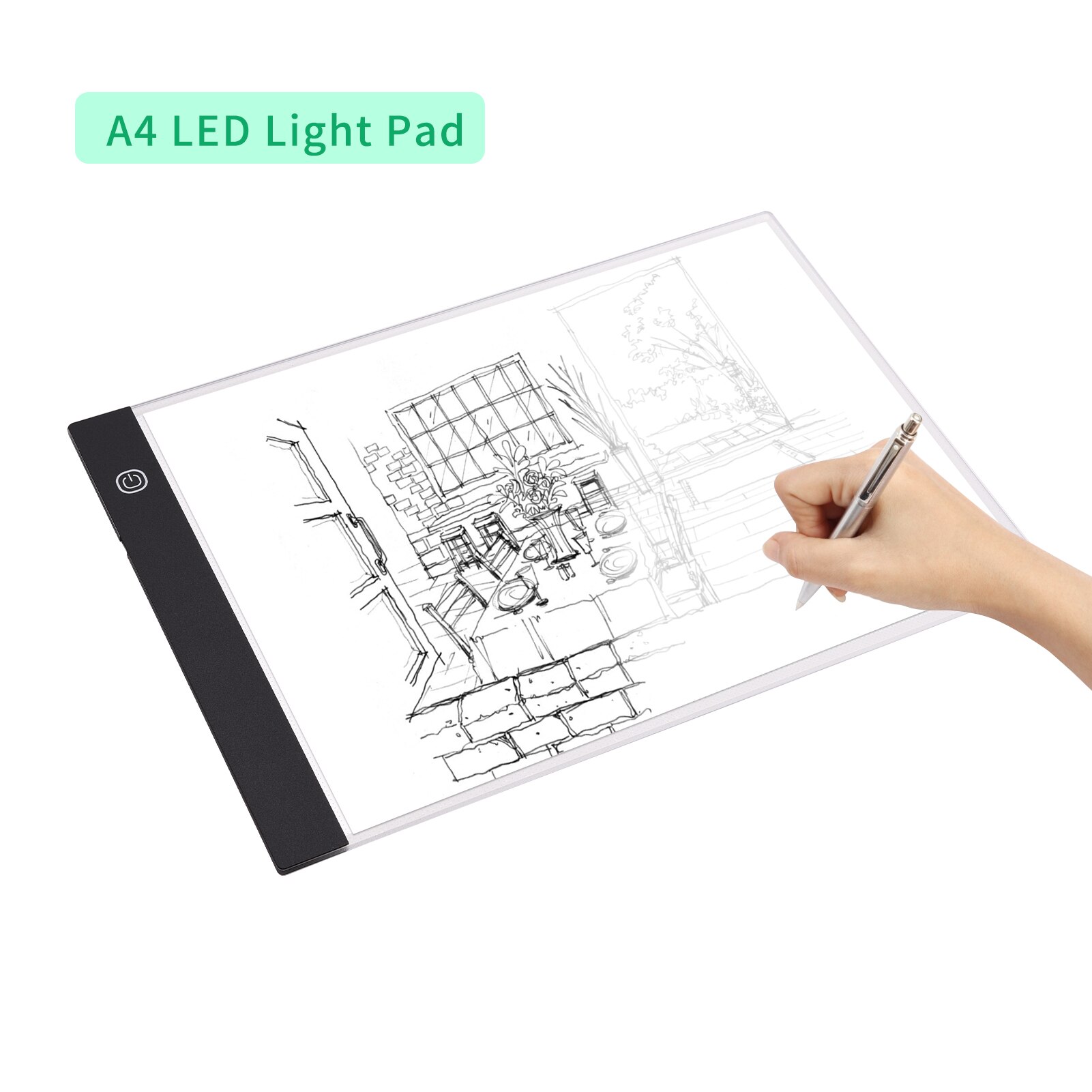 A4/A5 LED Light Pad Tracer 3mm Ultra-Thin Drawing Board Copyboard Stepless Dimming USB Powered Designing Painting Supplies: A4