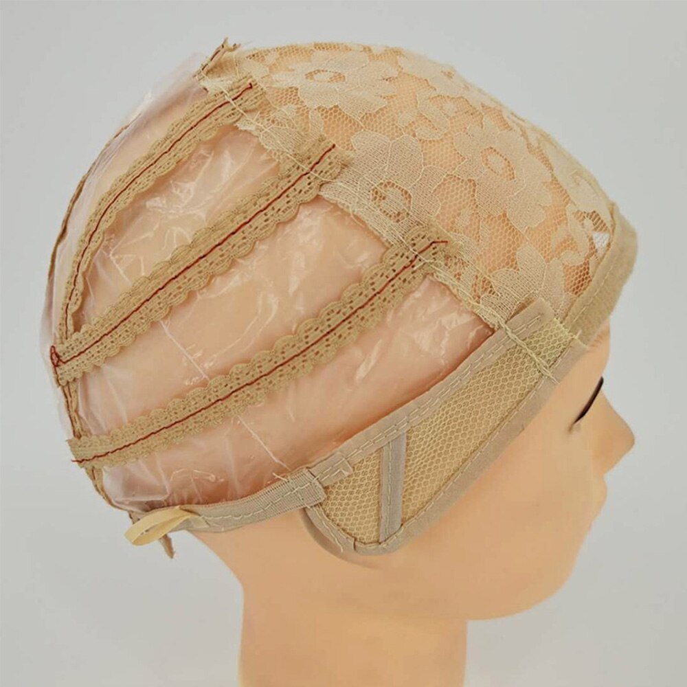 de gorras ajustables para peluca de malla de cúpula de ganchillo transpirables de BH-010, peluca tejida de encaje suizo, gorras de red para hacer pelucas