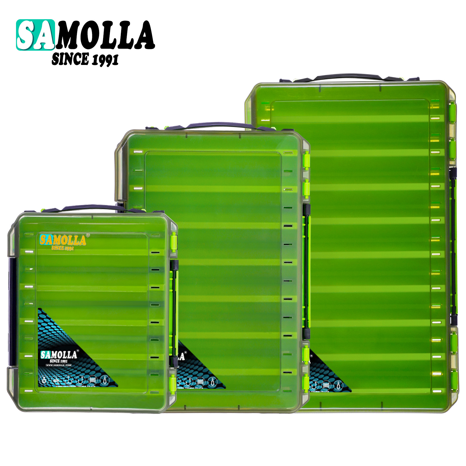 dubbelzijdige kunstaasdoos viscompartimenten plastic accessoires opslag visgerei container case verstelbare organizer