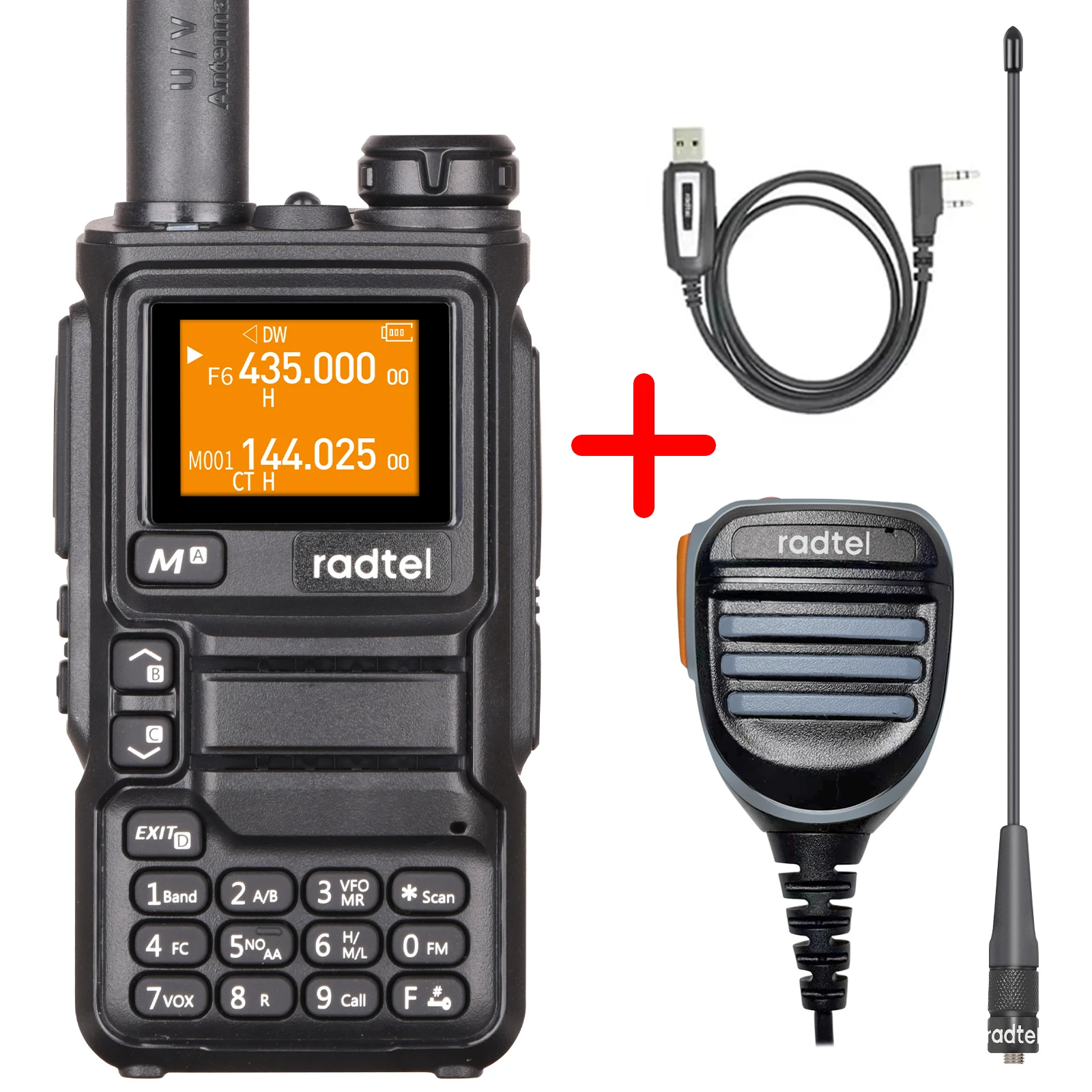 Radtel RT-590 Plus Air Band Walkie Talkie Amateur Ham Two Way Radio Station UHF VHF 200CH Full Band mit NOAA Channel AM Satcom: Rosa / EURO
