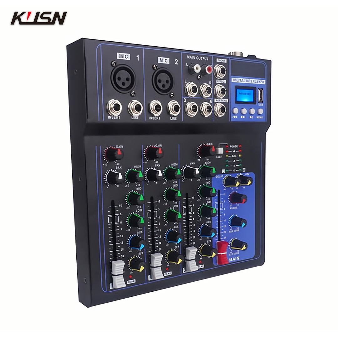 4 Channel Mixer Powered Audio Mixing Soundcraft Mini Sound Power Console Mixer with Bluetooth USB
