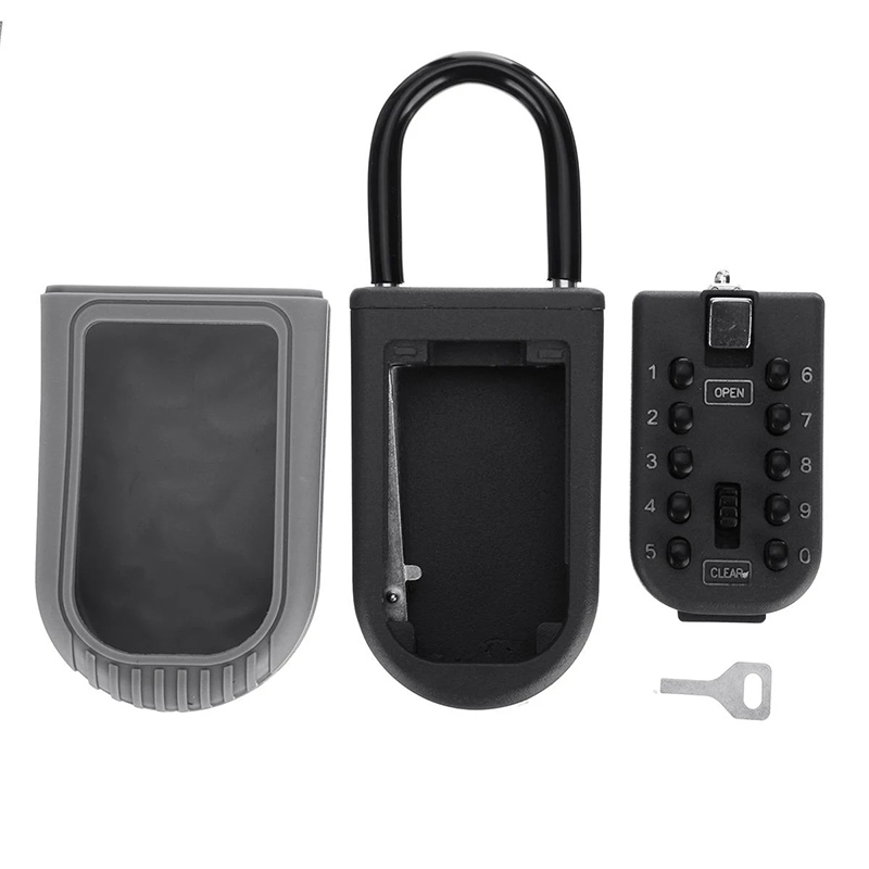 Key Lock Box Padlock Keys Safe Storage Security Combination Lock Box with 4 Digit Combination Password Home Outdoor Security