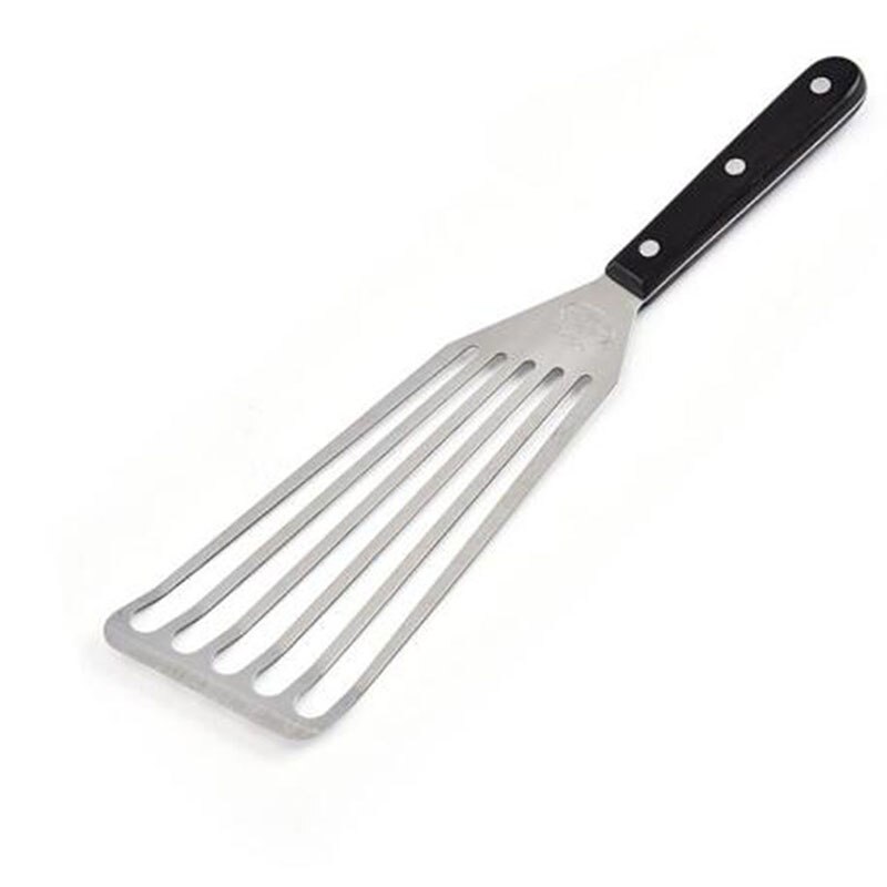 Kitchen Non-slip Stainless Steel Frying Spatula Leaky Shovel Fish Slice Cookware Wood Non-slip Rust-proof Great For Everyday Use: S