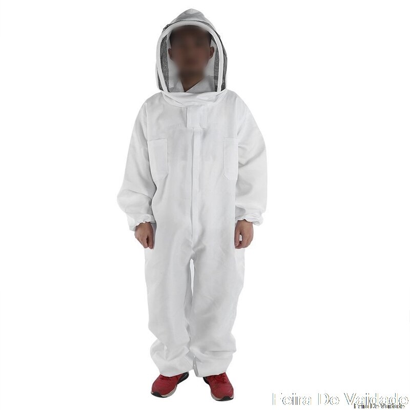 Katoen Full Body Bijenteelt Kleding Sluier Hood Hat Anti-Bee Jas Speciale Beschermende Kleding Bijenteelt Bee Pak Apparatuur