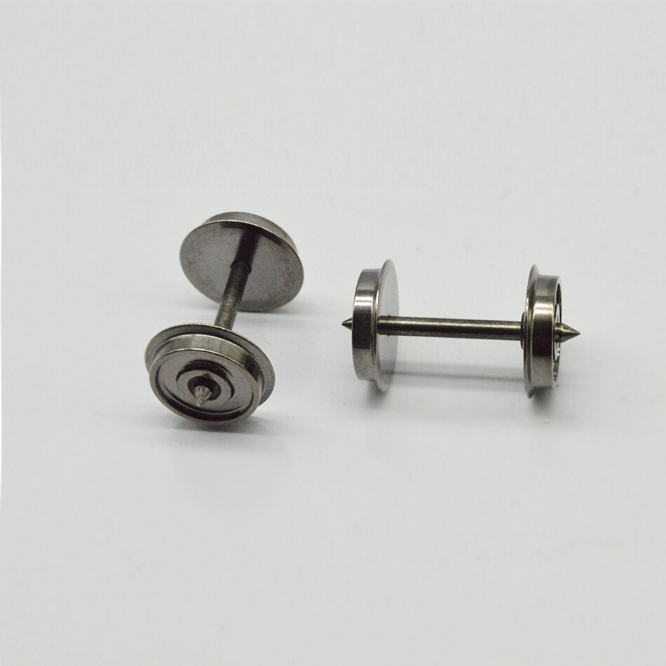 4pcs Diorama HO 1:87 Metal wheels for Model Train Railway Layout DIY Accessories DC Modeling Building Kit