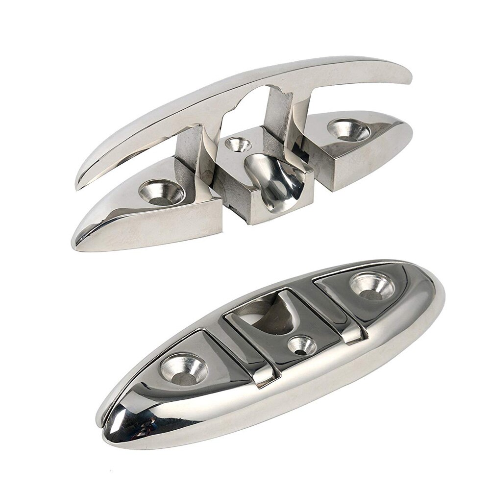 Marine Boot Flip Up 6 inch Vouwen Cleat Dock Roestvrij Stalen Bevestigingsmiddelen Pull Up Cleat Dock Boot Accessoires
