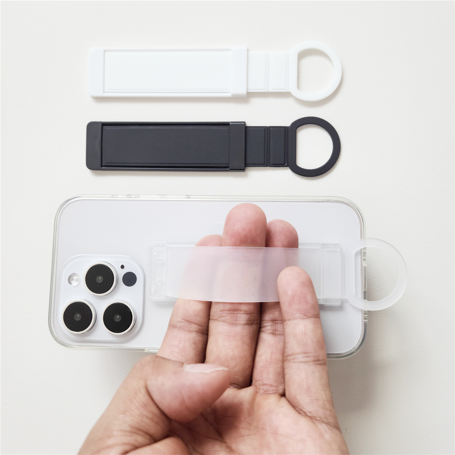 Riem Band Vinger Houder Voor Mobiele Telefoon Universele Bureau Beugel Zelfklevende Sticker Telescopische Sling Hang Handgreep