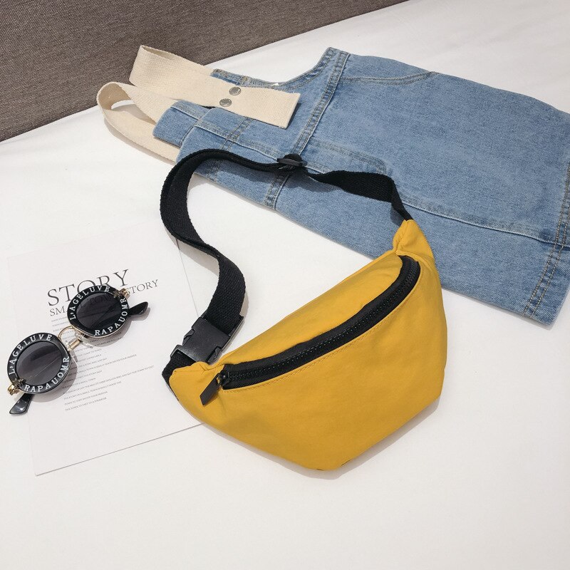 Childs Waist Bag Chest Bag Coin Purse Snack Pack Candy Color Waist Bags Women Fanny Pack Belt
