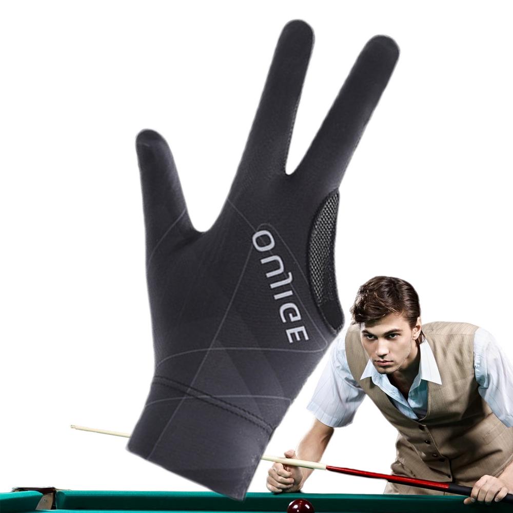 Schwimmbad trainieren Finger handschuhe Sanft Schwimmbad & Billard handschuhe unisex Billard Zubehör Warteschlange Aktion Handschuhe für Amateur oder: XXL / Schwarz