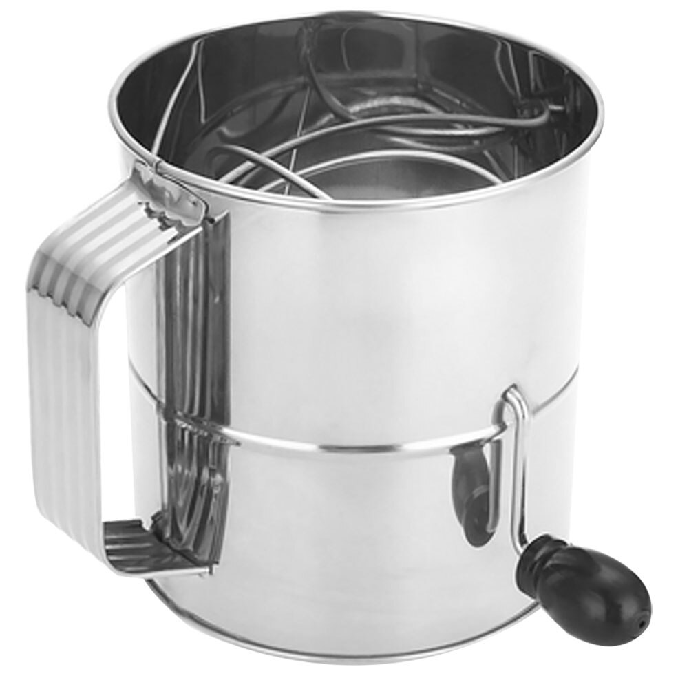 Küche Backen Werkzeuge Stahl Edelstahl Pulver Sieb Sichter Mehl Sieb Gittergewebe Shaker Gittergewebe Mehl Bolzen Sichter Manuelle Zucker Sieb