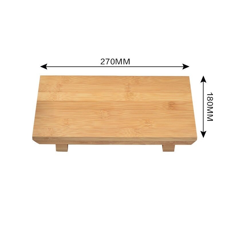 Bambus Küche Sushi Platte Sushi Tablett Sushi Dekoration Restaurant Holz Tablett für Sushi Sashimi Bazooka Nachtisch: 27cm x 18cm