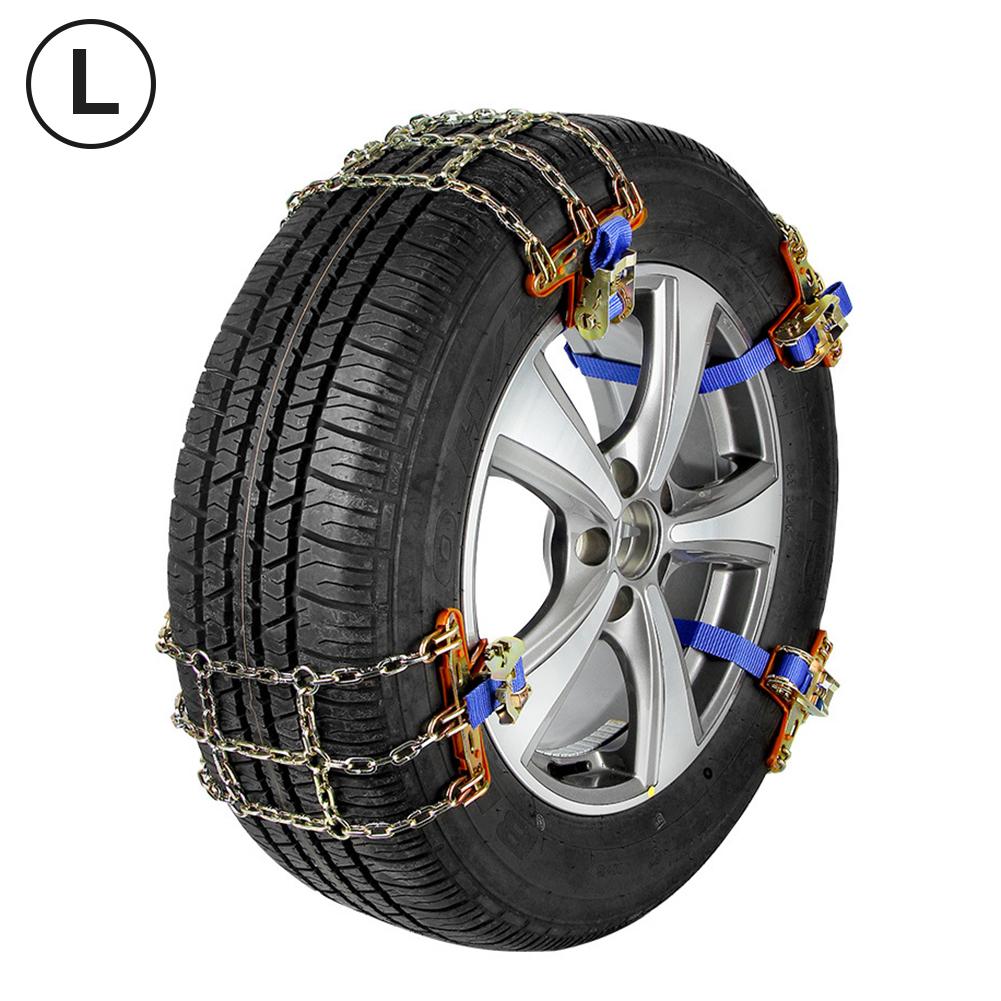 1PC Auto Sneeuwketting Emergency Anti-slip Band Keten Voor SUV Pickup Truck Ijs Sneeuw Modderige Weg Auto sneeuwketting Voor Pickup Trucks Auto: L