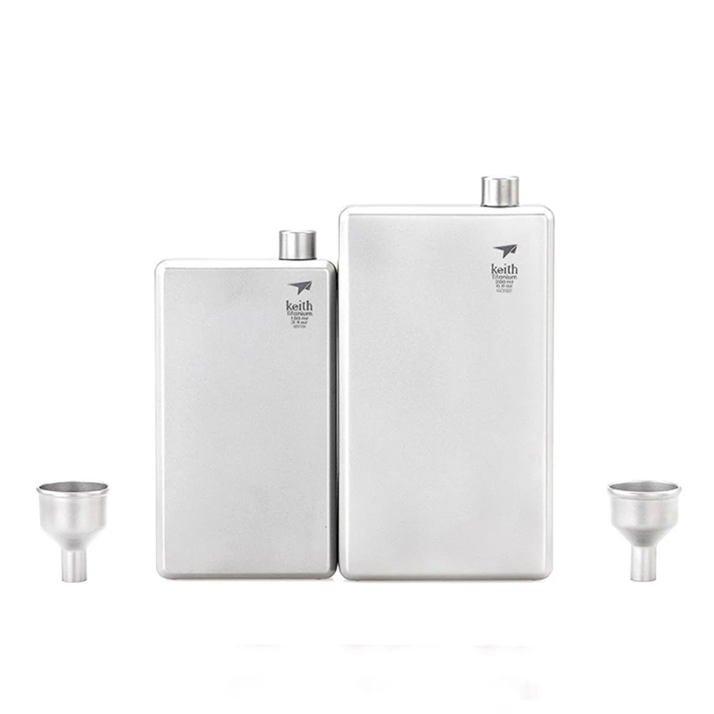 Keith Titanium Flagon Heupfles Wijn Fles Beker Wijn Opslag Met Trechter Voor Camping Reizen 120Ml 150Ml 200ml