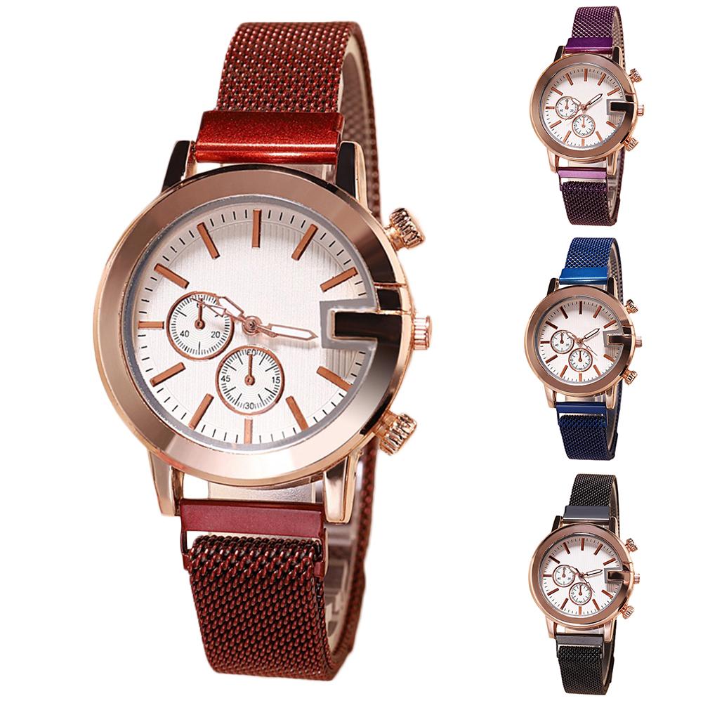 Horloges Voor Vrouwen Magnetische Gesp Analoge Quartz Horloges Polshorloge Ronde Wijzerplaat Geen Aantal Horloge Dames Horloges
