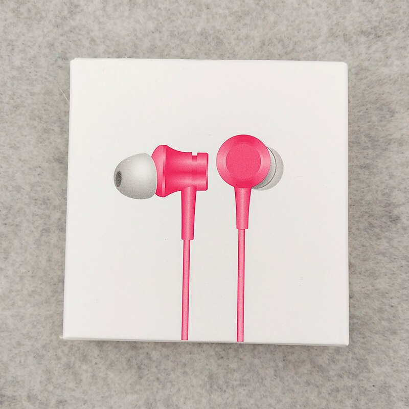 Xiaomi Piston 3 Earphone Mi Fresh 3.5mm In-Ear earphone For Mi Note 10 CC9 9T Pro CC9e A3 Lite Redmi Note 7 8 9 With Mic Headset: pink