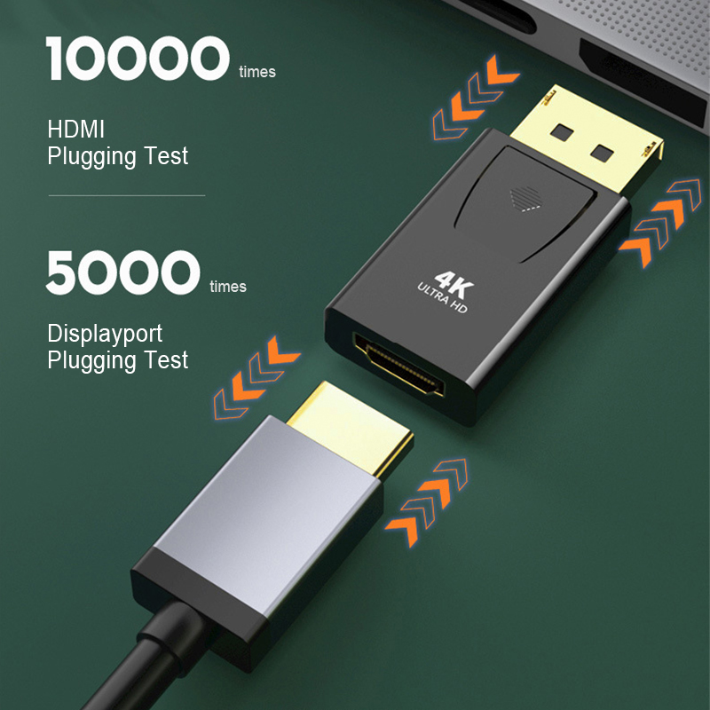 Adaptador 4K DP a HDMI macho a hembra, convertidor Displayport a HDMI, puerto de visualización a conector Compatible con HDMI para Monitor de PC