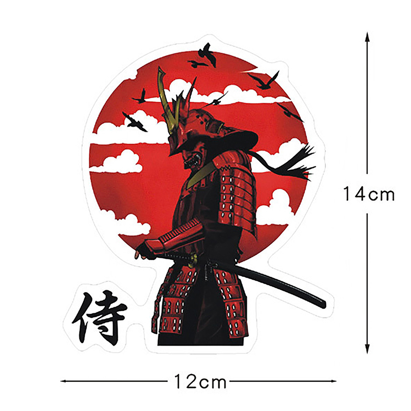 Autocollant Graffiti Samurai Kokor pour Décoration de Voiture, Accessoire de Protection Solaire pour Fenêtre de Camping-Car, 13cm