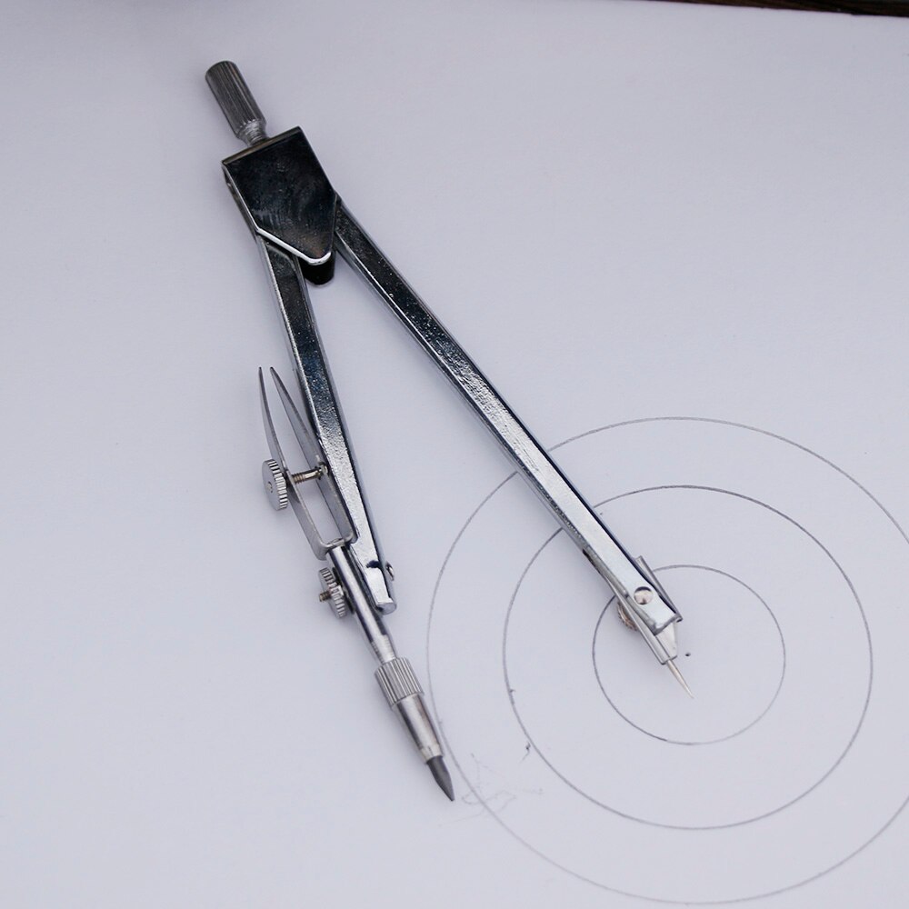 Compás de dibujo de Metal para niños, herramienta de estudio educativo de geometría matemática escolar, para niños y estudiantes