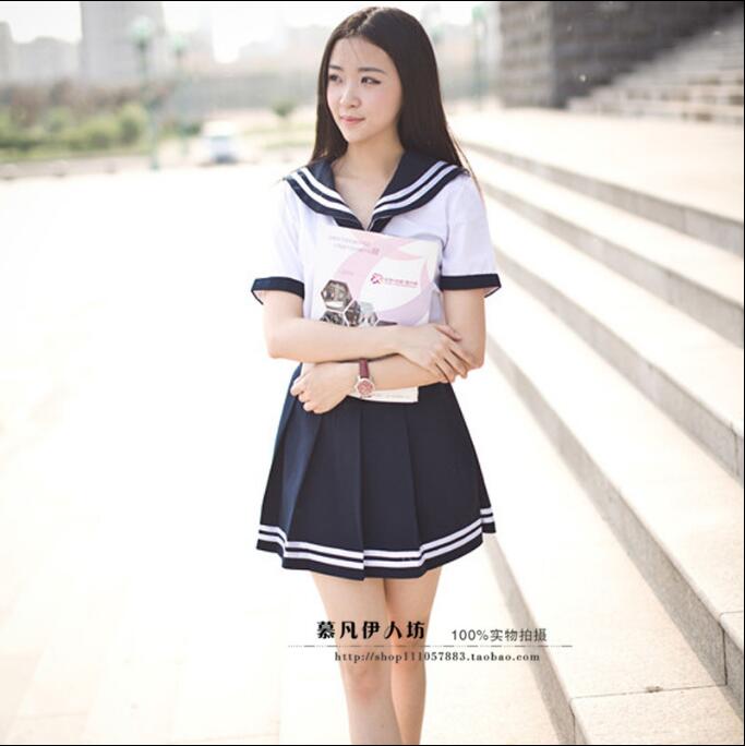 Schooluniform Student Sailor Jurk Japanse School Uniform Meisje Zomer