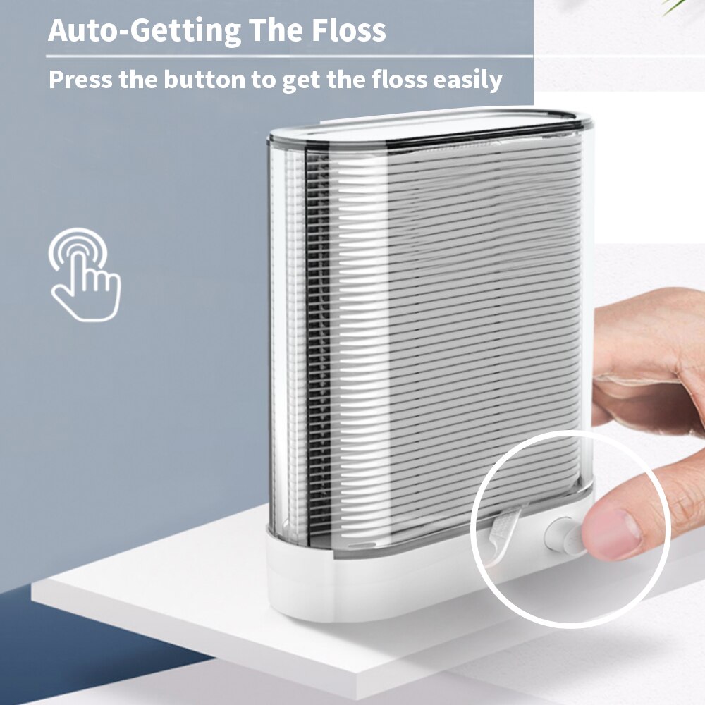 Automatic-Boxed Dental Floss Stick with 80Pcs Dental Clean Flossers and Automatic Box for Home and Travel Use