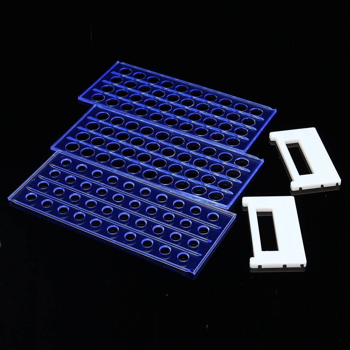 Laboratory Plastic Test Tube Rack Holder Stand for 8-18MM Test Tubing Racks Shelf for Centrifuge Tubes 40 or 50 Holes Positions