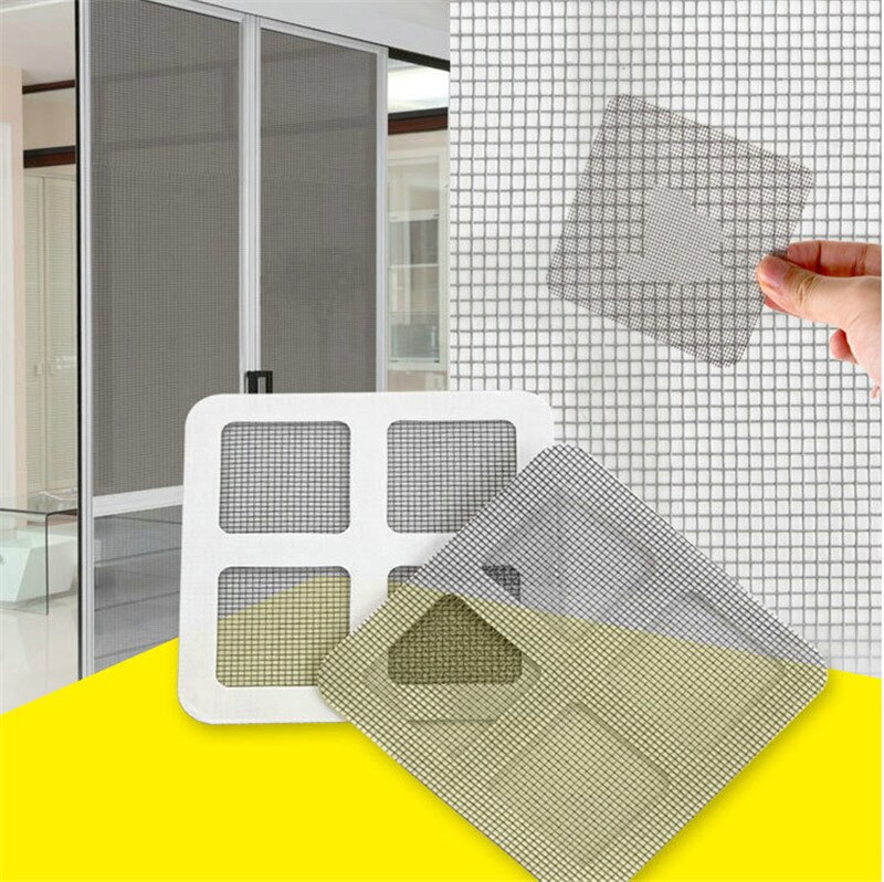 3/6/9pcs Window Door Screen Repair Patch Anti-Insect Fly Bug Screen Patch Kit Mosquito Adhesive Repair Tool