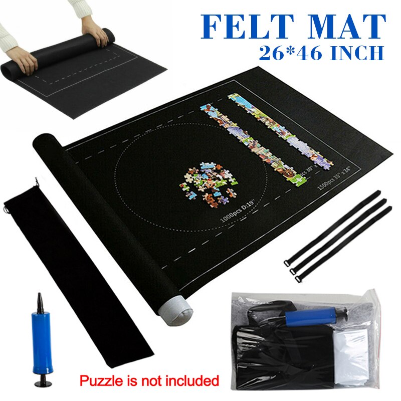 Jigsaw Puzzle Storage Mat Roll Up Puzzle Felt Storage For Up To 1500 Pieces