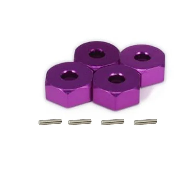 4PCS YSIDO RC Auto Upgrades Kit Aluminium 12mm Wielnaaf Hex voor 1/10 1/12 1/14 Wltoys 144001 124017 144010 RC Model Onderdelen