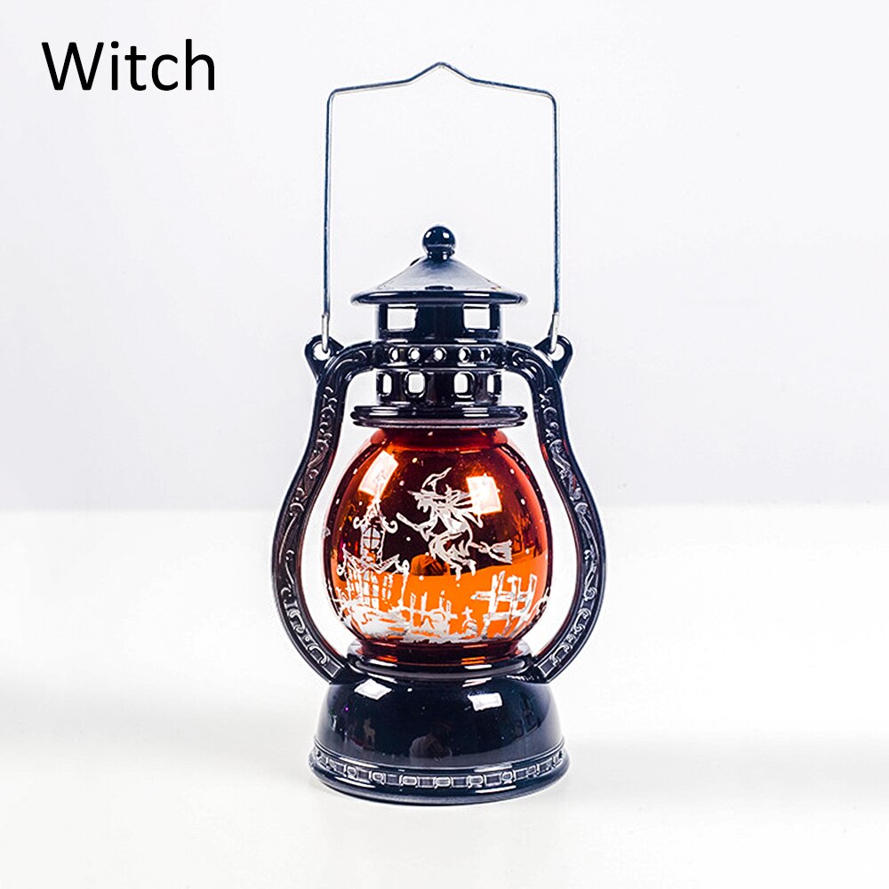 Retro Oil Lamp Desktop Hanging Bar Night Light Festival Atmosphere Props Halloween Decorative Led Small Lantern For Home Party: Orange