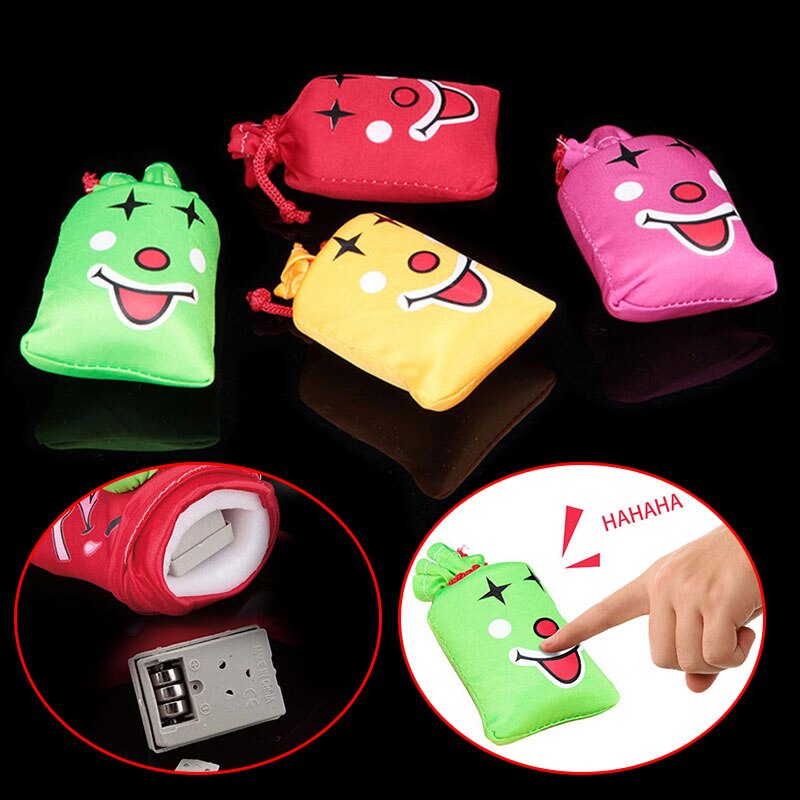 Novelty Haha Laughing Bag Silk+Electronic Gag Jokes Laugh Bag for Hand Gadget