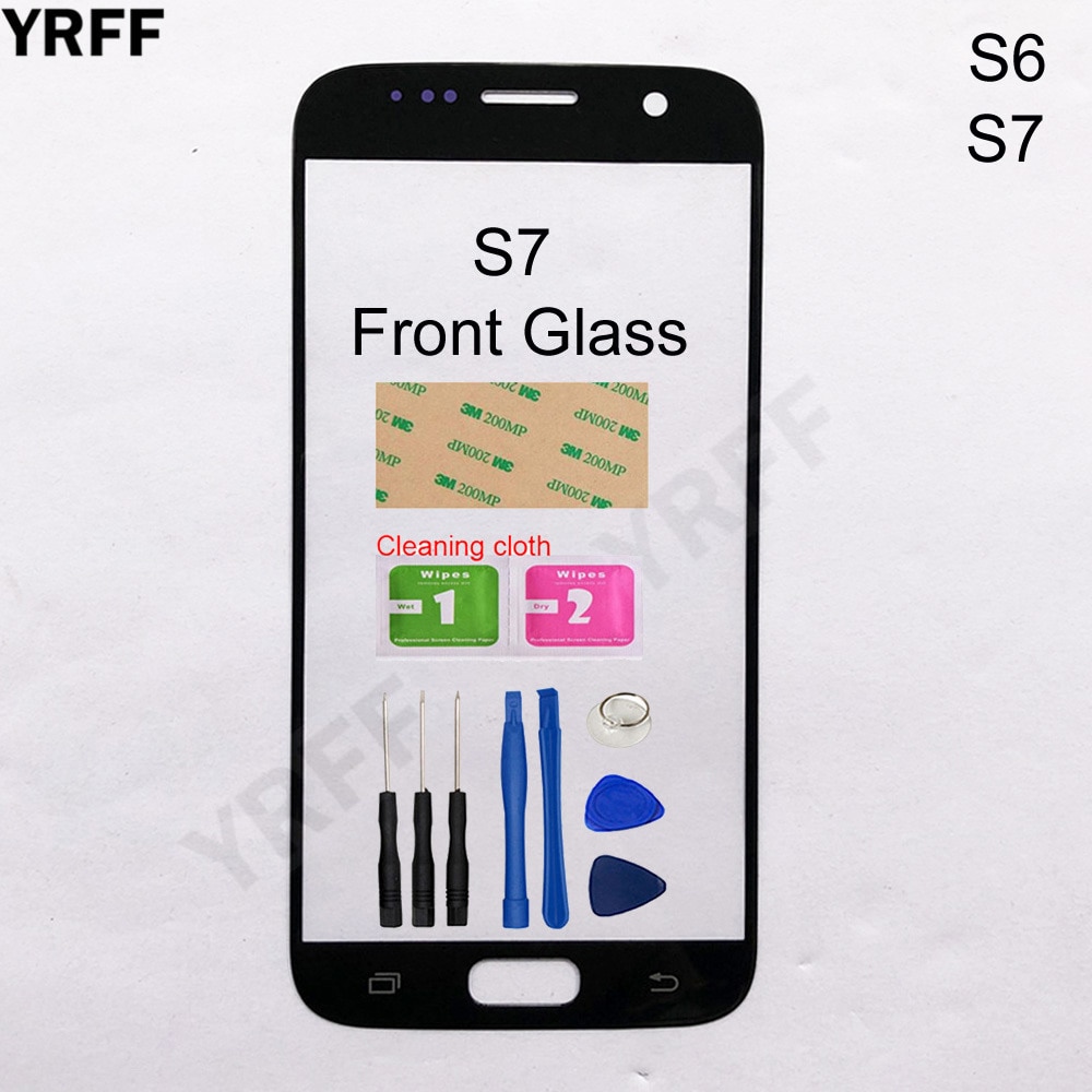 5.1 &#39;&#39;Mobiele Voorpaneel Glas Voor Samsung Galaxy S7 G9300 S6 G9200 Voor Glas (Geen Touch Screen Digitizer panel) outer Glas